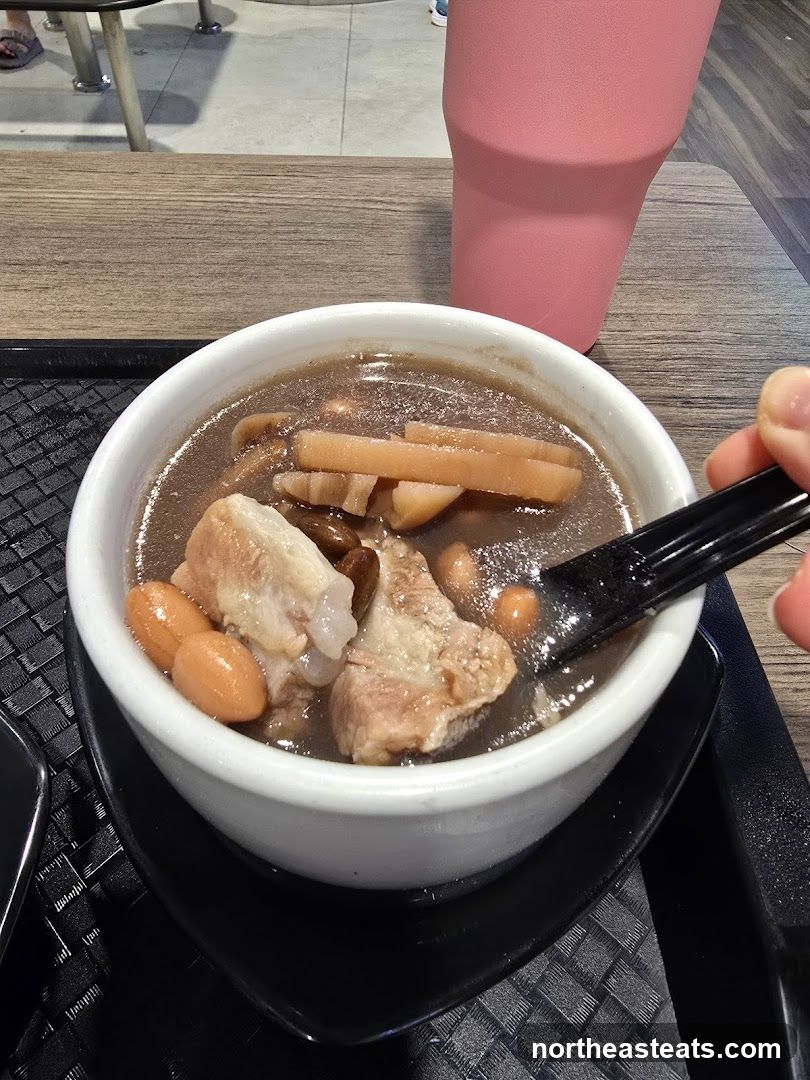 Bowl of Soup with Pork Ribs and Peanuts
