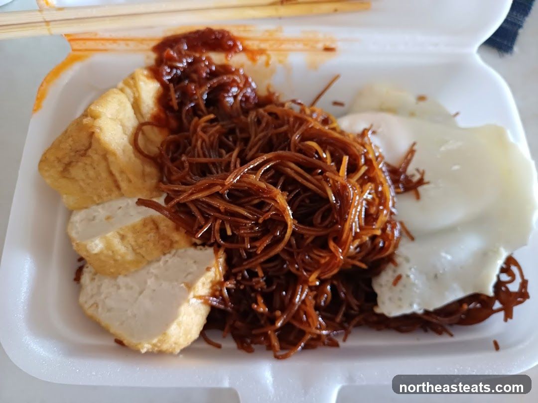 Fried Noodles with Tofu and Egg