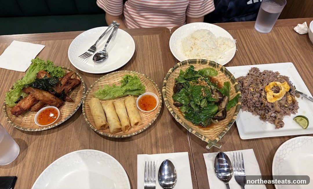 Table with various dishes