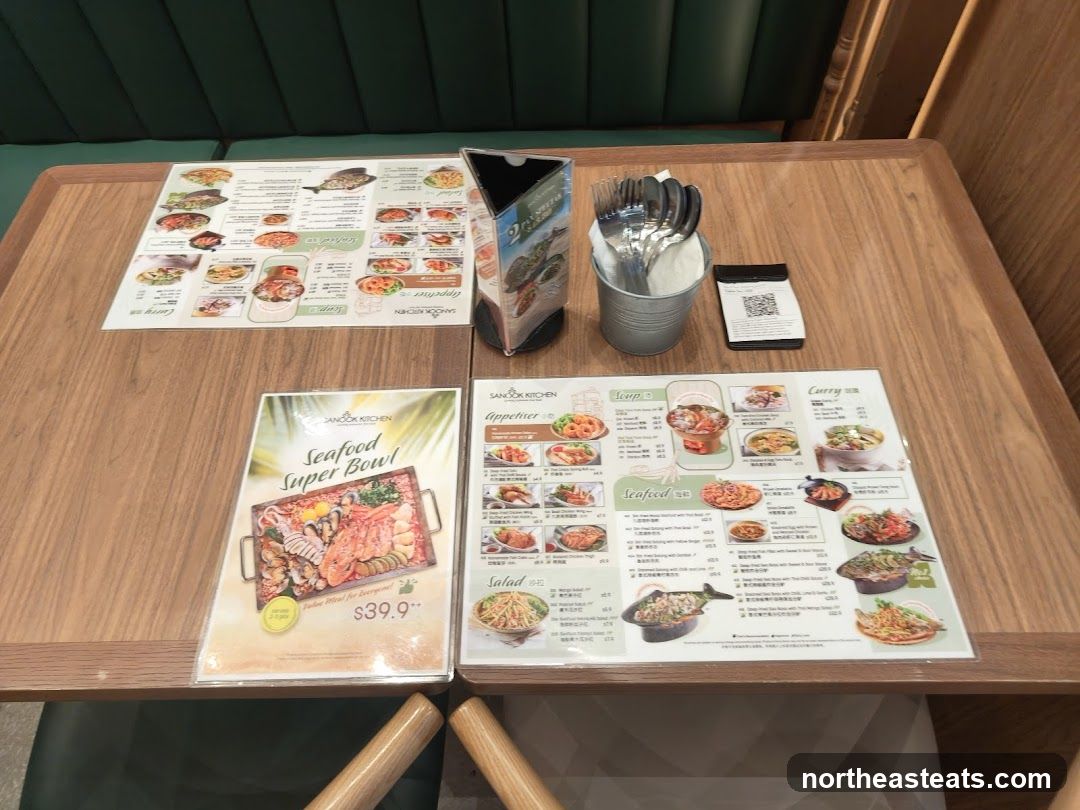 Sanook Kitchen Menu