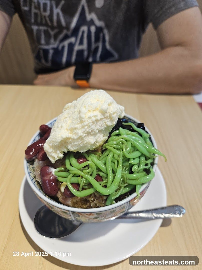 Dessert with Ice Cream and Red Beans