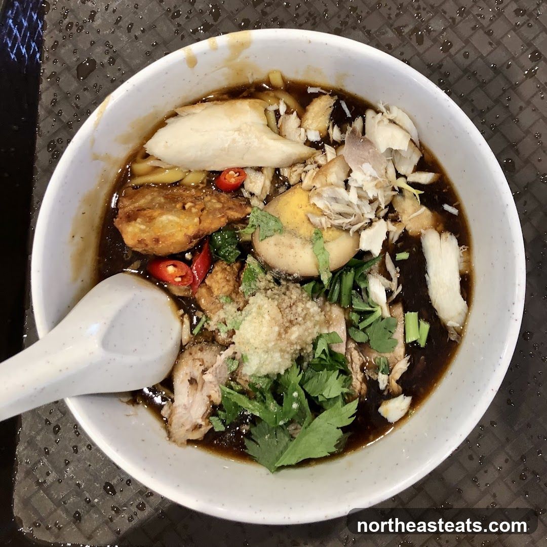 Bowl of Noodles with Meat and Egg