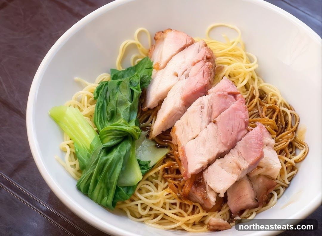 Noodles with Roasted Pork and Greens