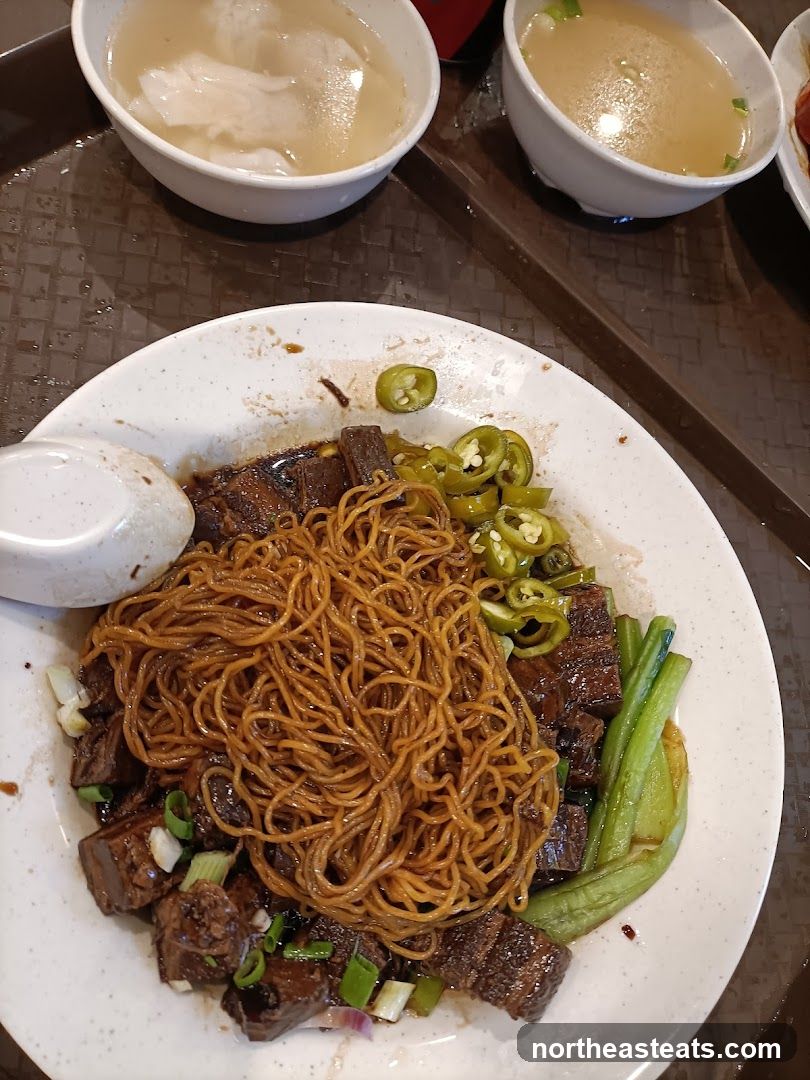 Noodles with Beef and Greens