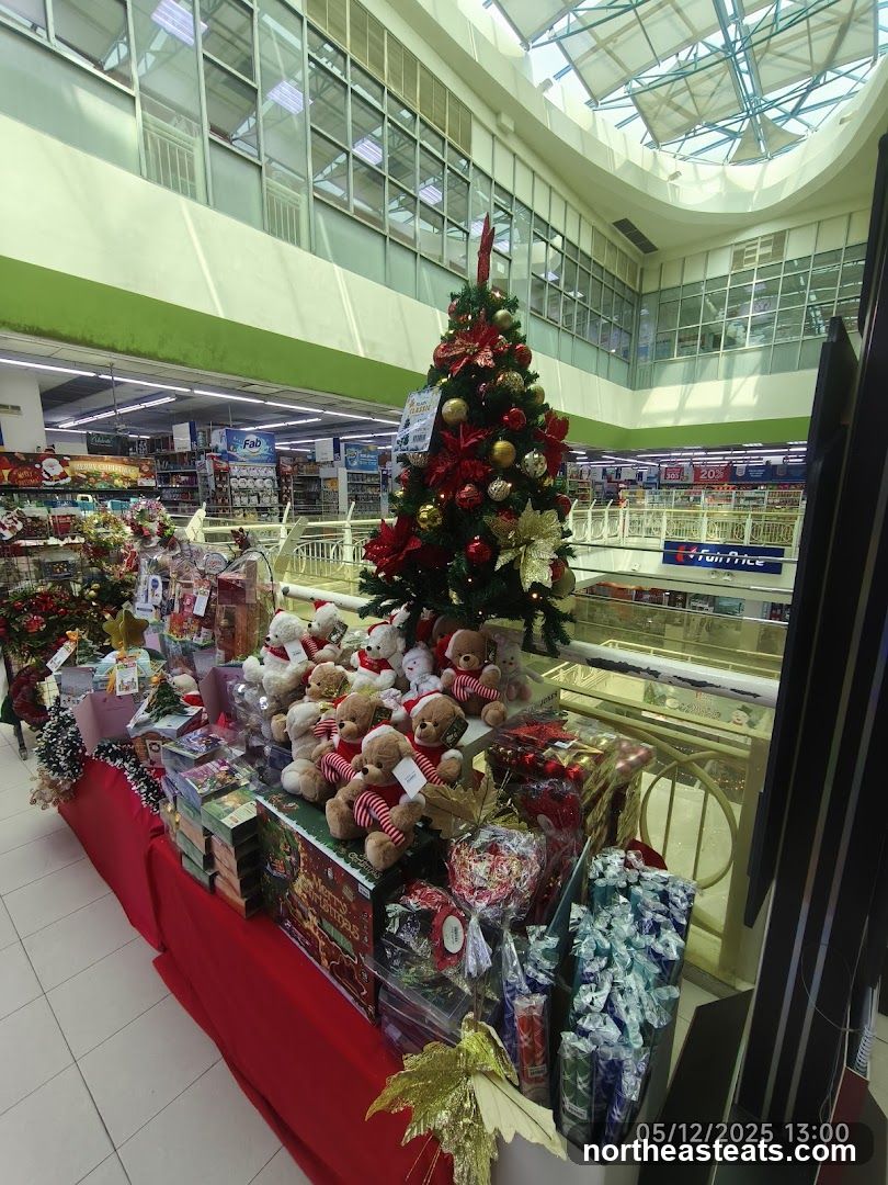 Christmas Display with Tree and Gifts