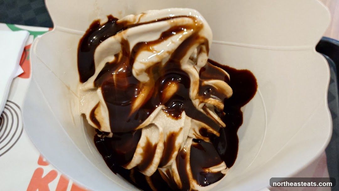 Soft Serve Ice Cream with Chocolate Sauce