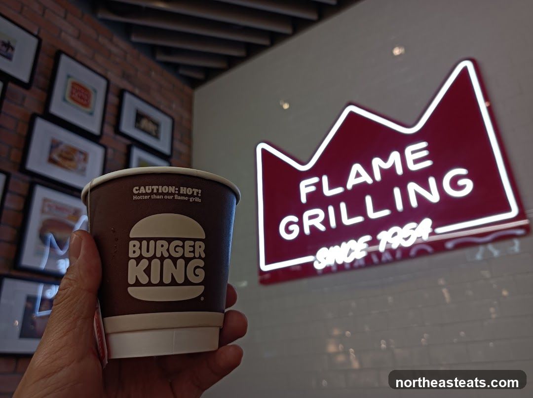 Burger King cup and sign