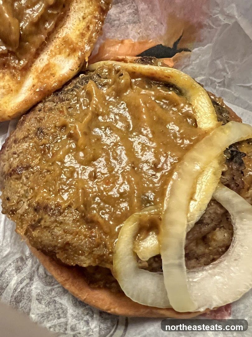 Burger with Sauce and Onions