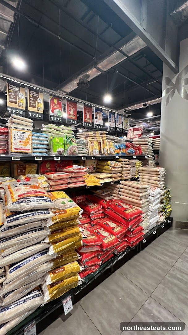 Rice Aisle in a Supermarket