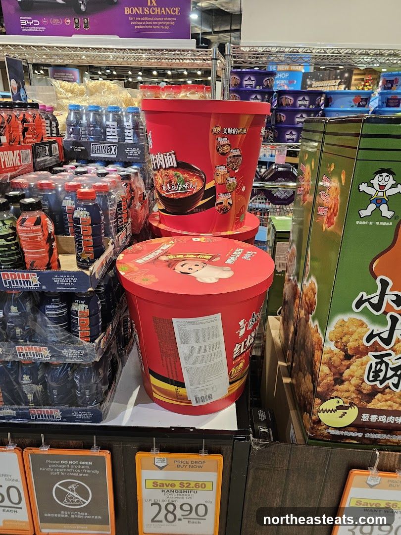 Instant Noodles and Drinks Display