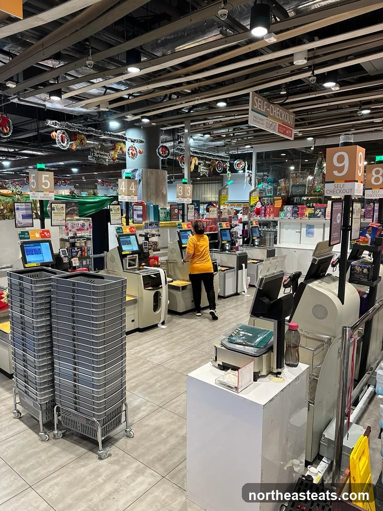 Self-Checkout Area in a Store