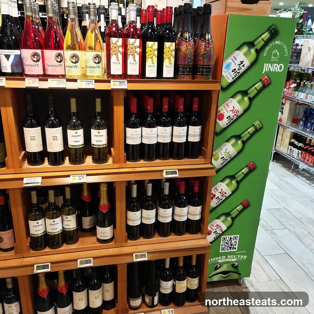 Wine and Soju Display