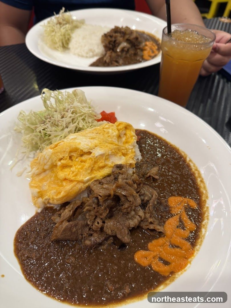 Japanese Curry with Beef and Omelette
