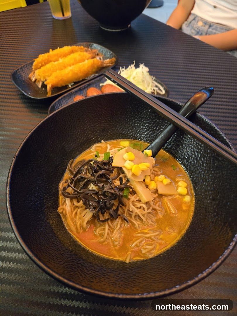 Ramen and Fried Shrimp