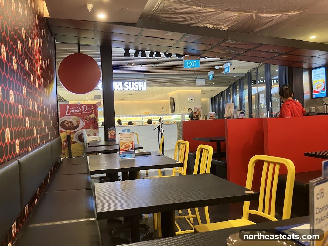Restaurant Interior with Sushi Signage