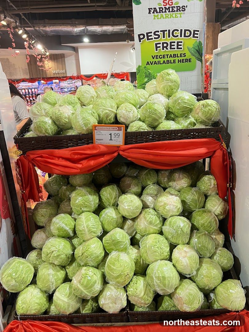 Fresh Cabbage Display