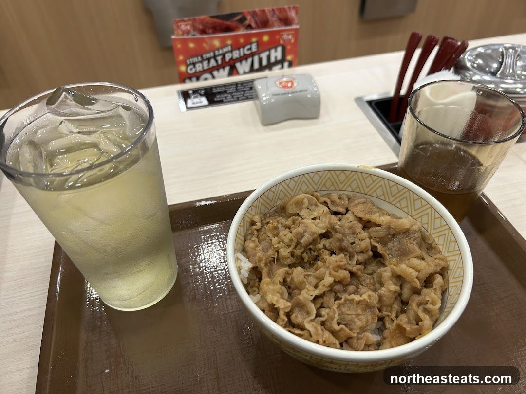 Beef Bowl and Drink