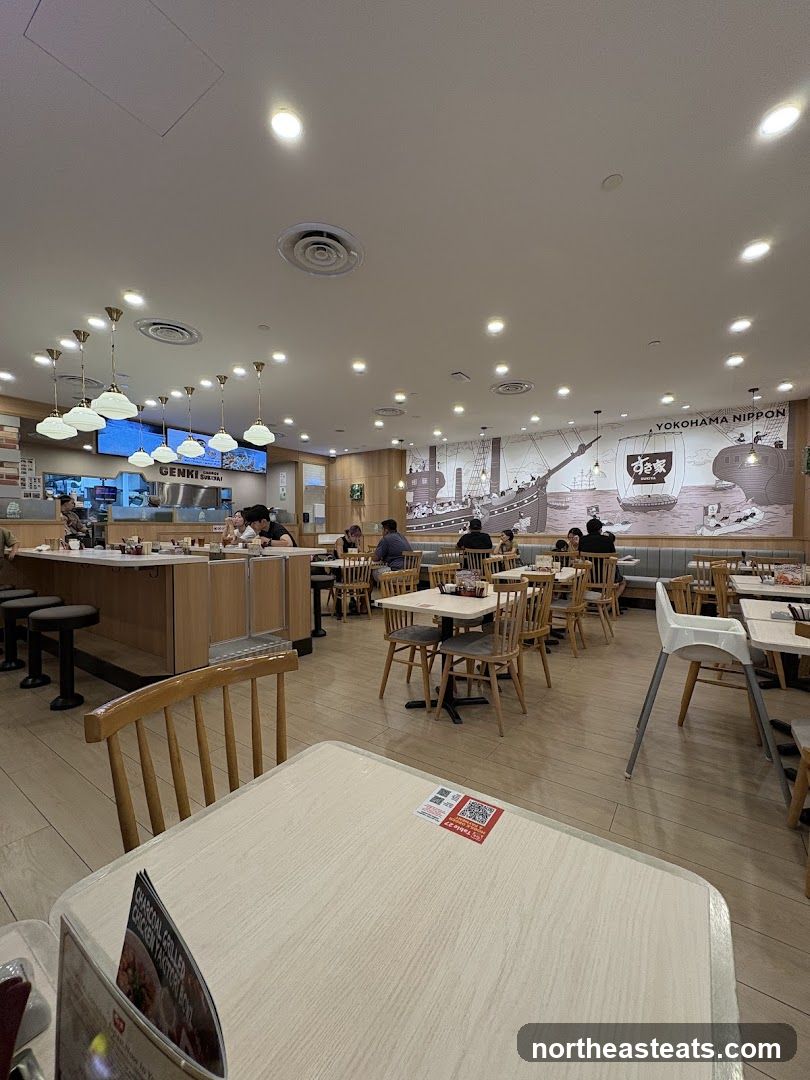 Restaurant Interior with Mural
