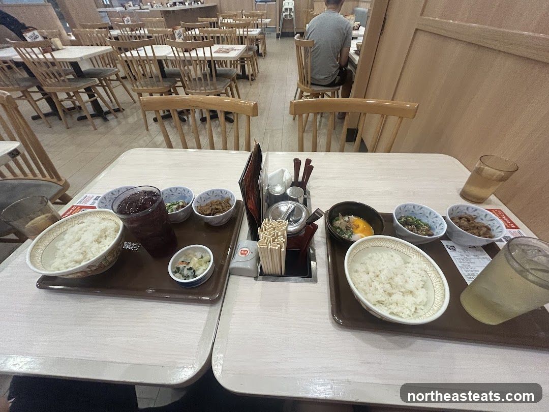 Restaurant Dining Table with Meals