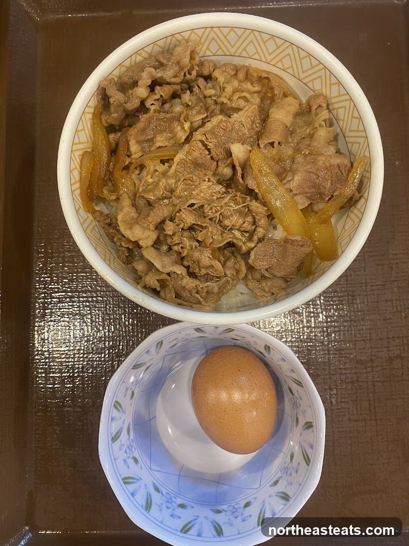 Beef bowl with egg