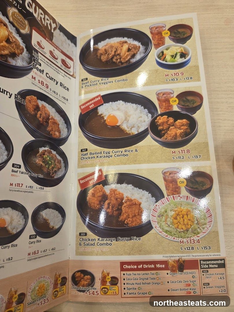 Curry Menu
