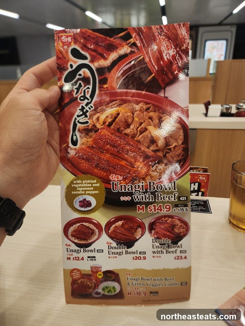 Unagi Bowl Menu
