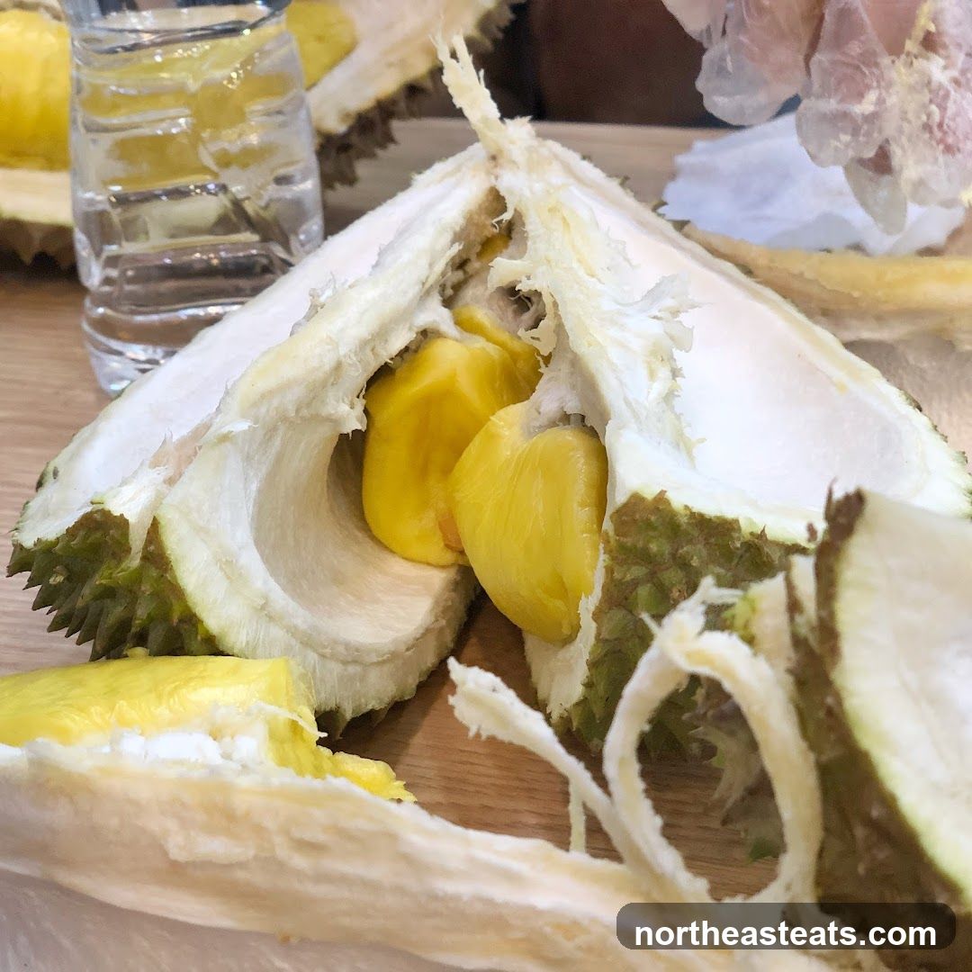 Freshly Opened Durian
