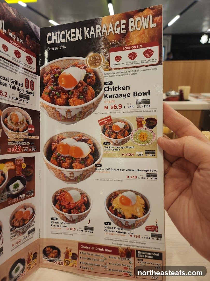 Chicken Karaage Bowl Menu
