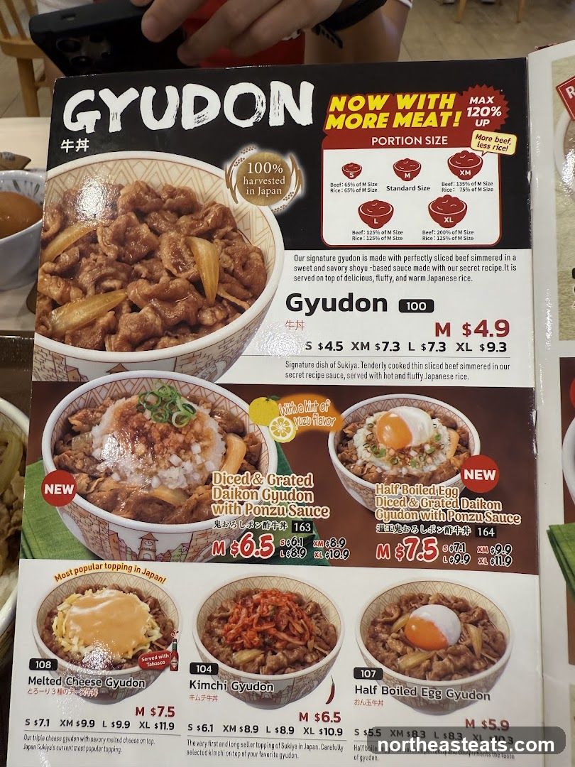 Gyudon Menu