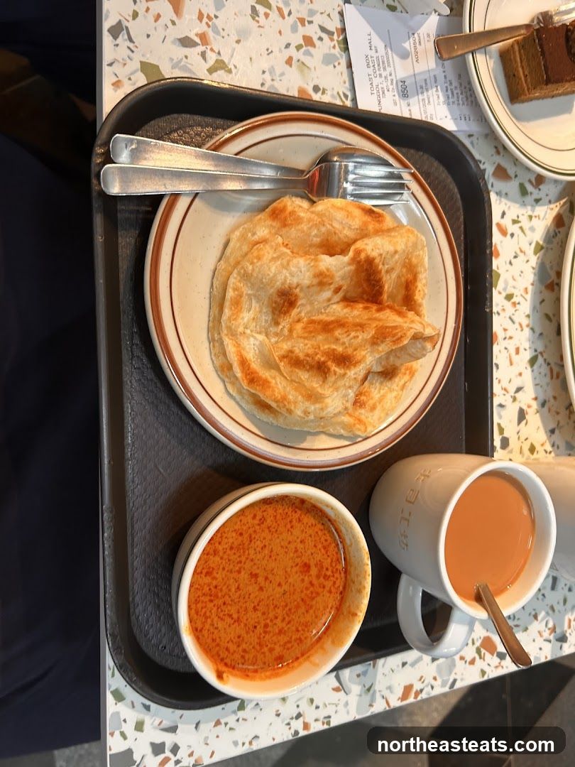 Roti Canai with Curry and Tea