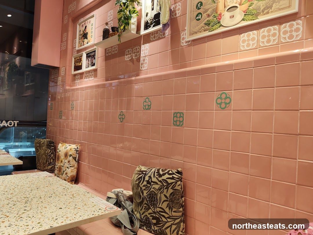 Pink Tiled Cafe Interior