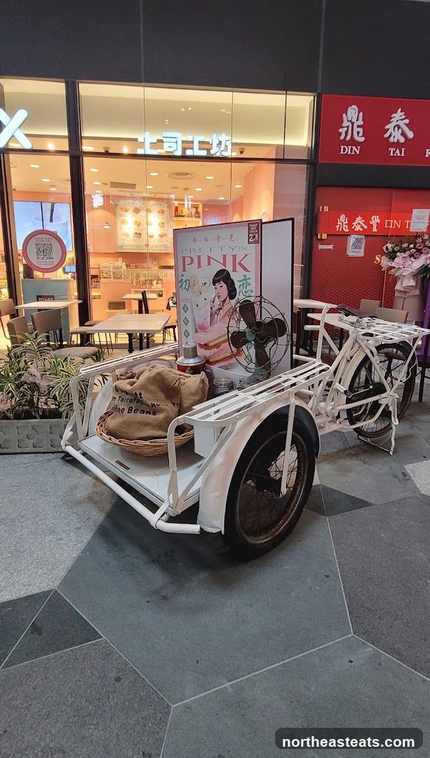 Tricycle display with promotional poster