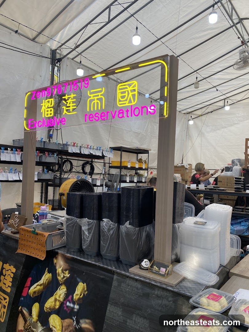 Food Stall with Neon Sign