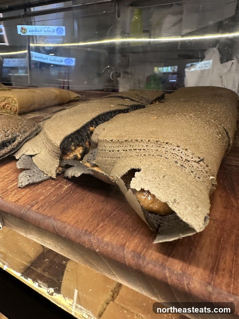 Desserts in a Display Case
