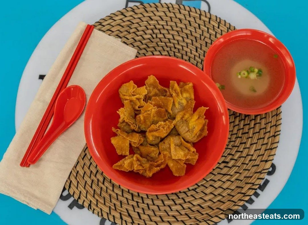 Fried Wontons with Soup