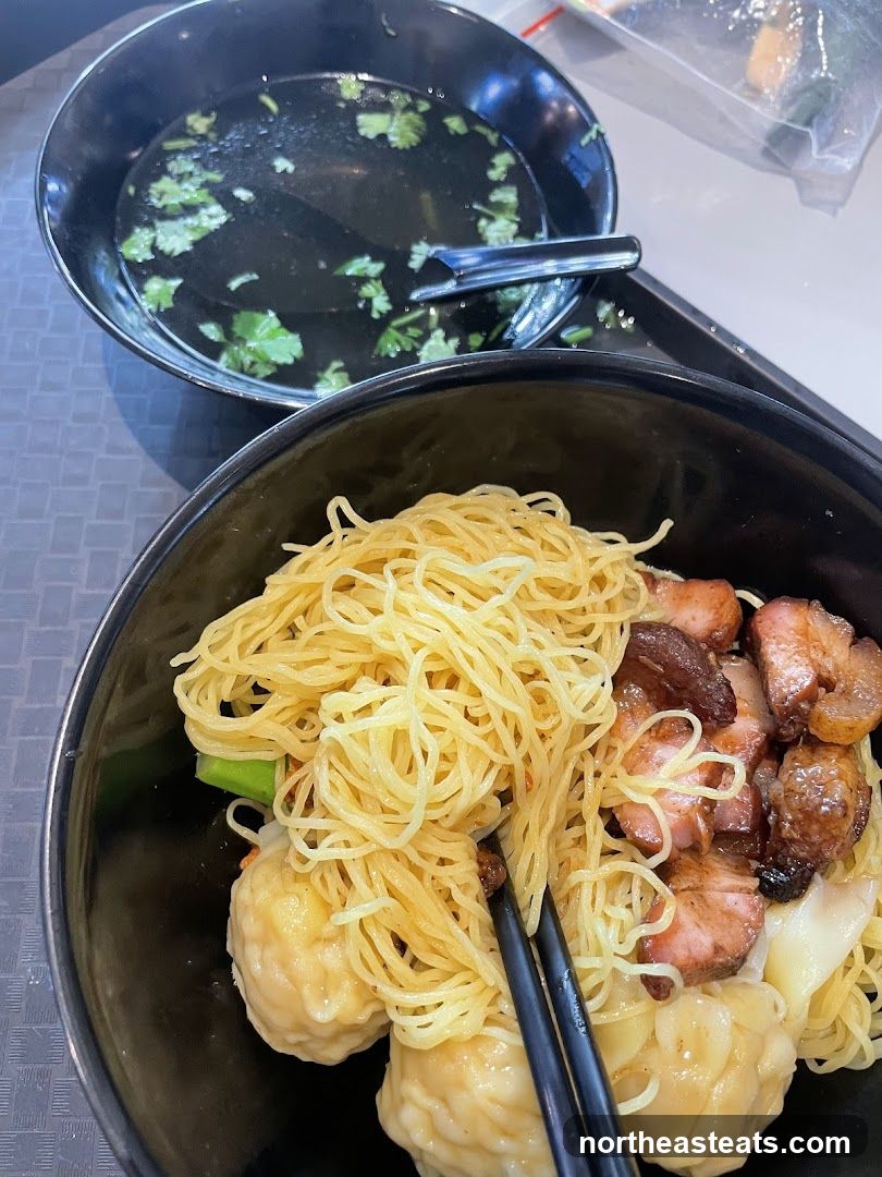 Noodles with Wontons and Char Siu