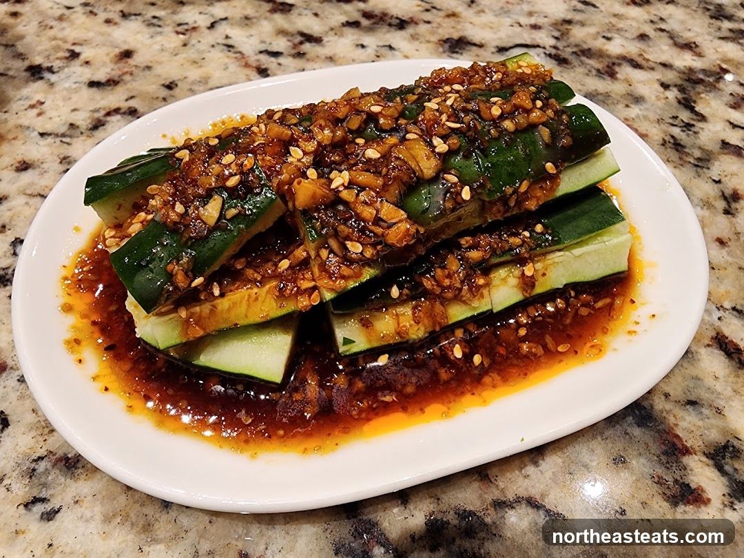 Spicy Garlic Cucumbers