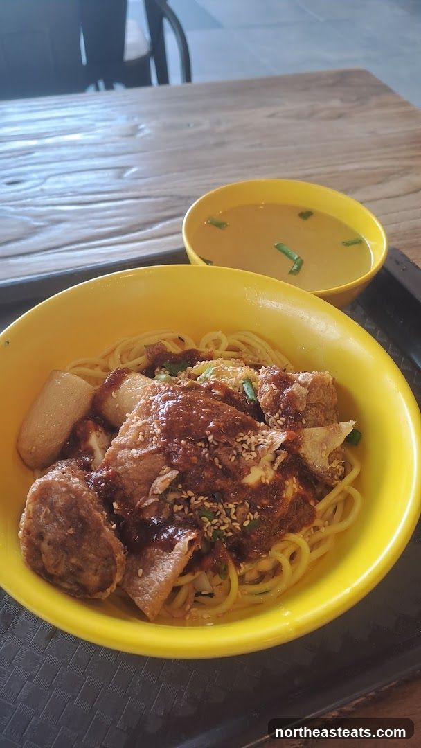 Noodles with Toppings and Soup