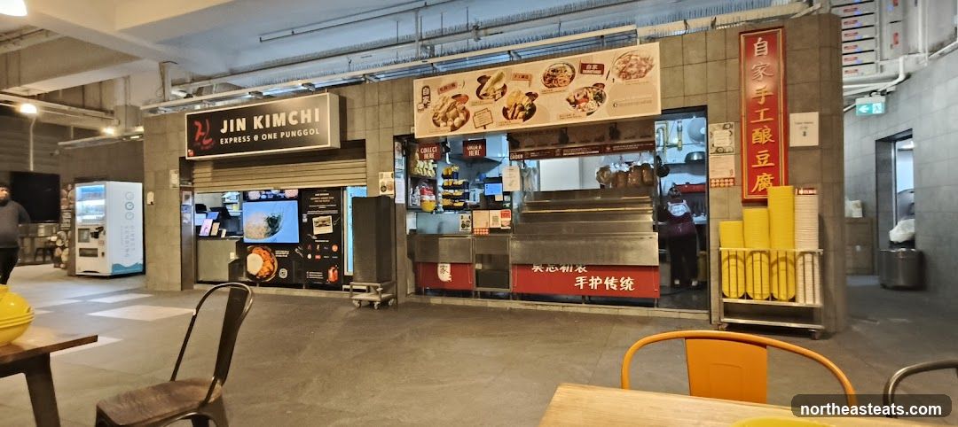 Food stalls in a market