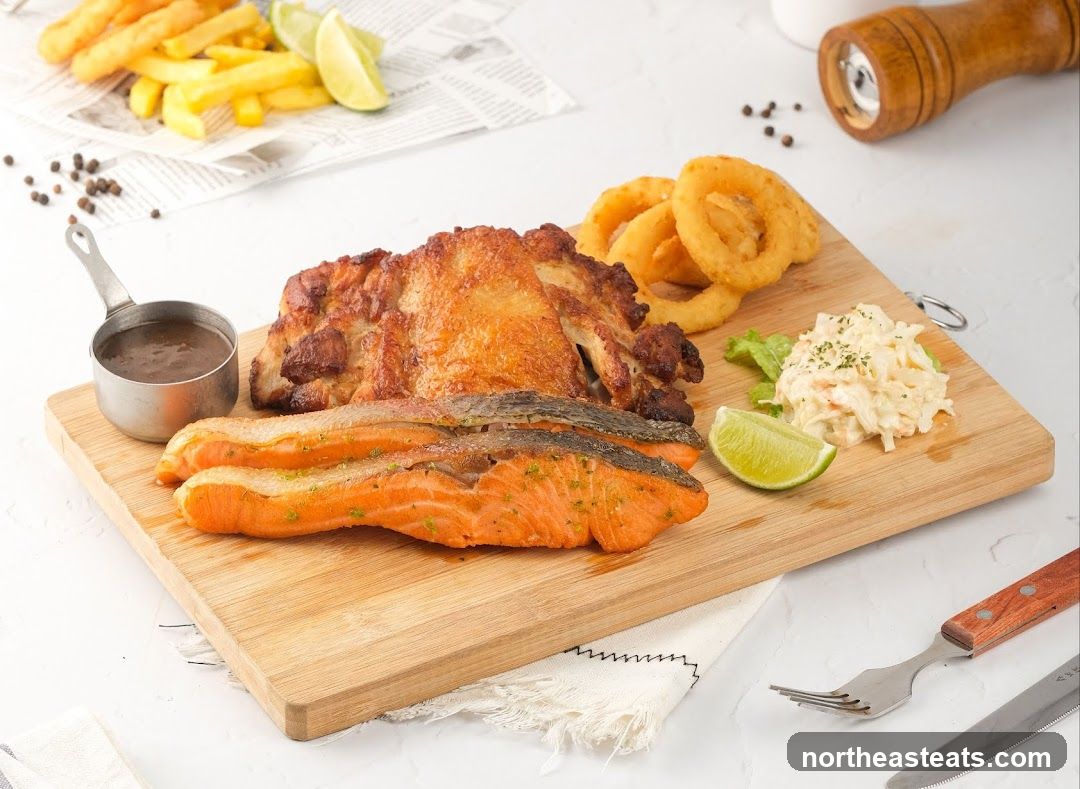 Salmon and Chicken Platter