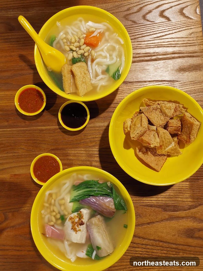 Noodle Soup with Side of Fried Tofu