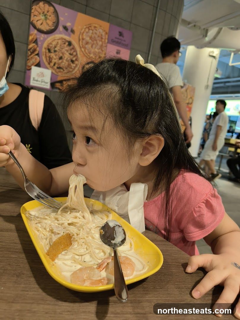 Girl Eating Pasta