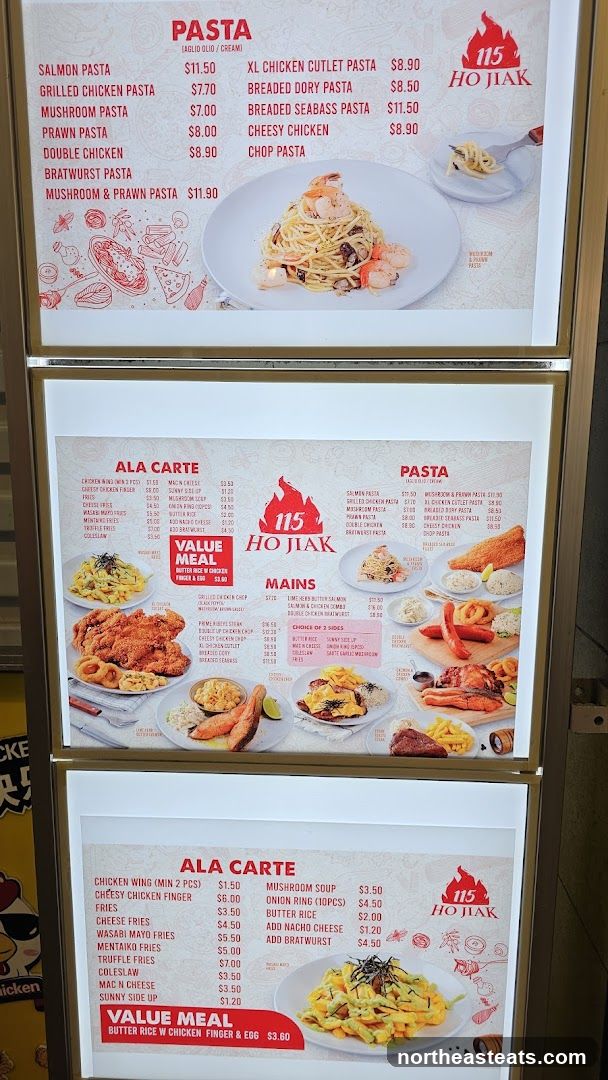 115 HO JIAK Menu