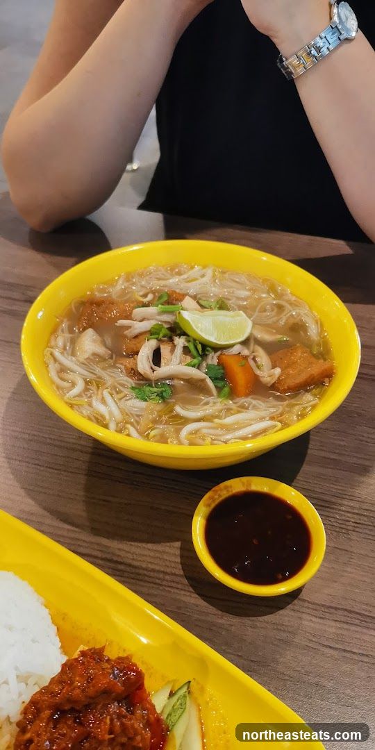 Noodle Soup and Rice Dish
