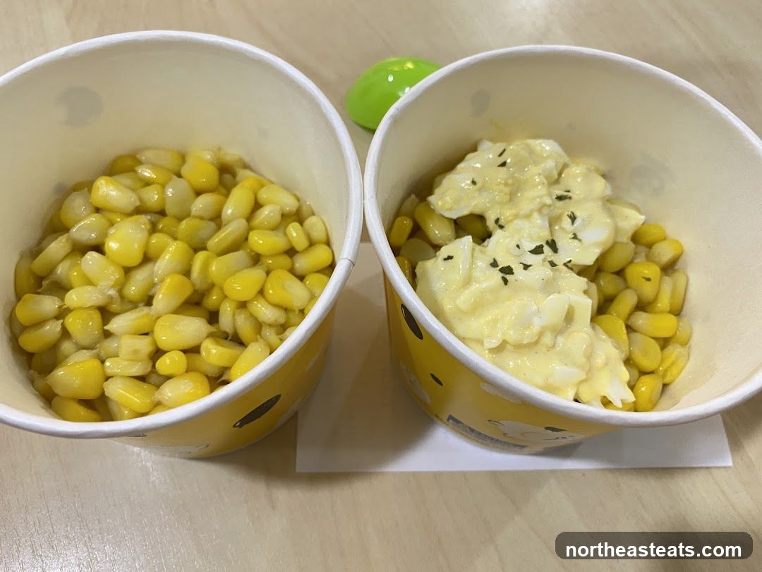 Corn and Egg Salad Cups