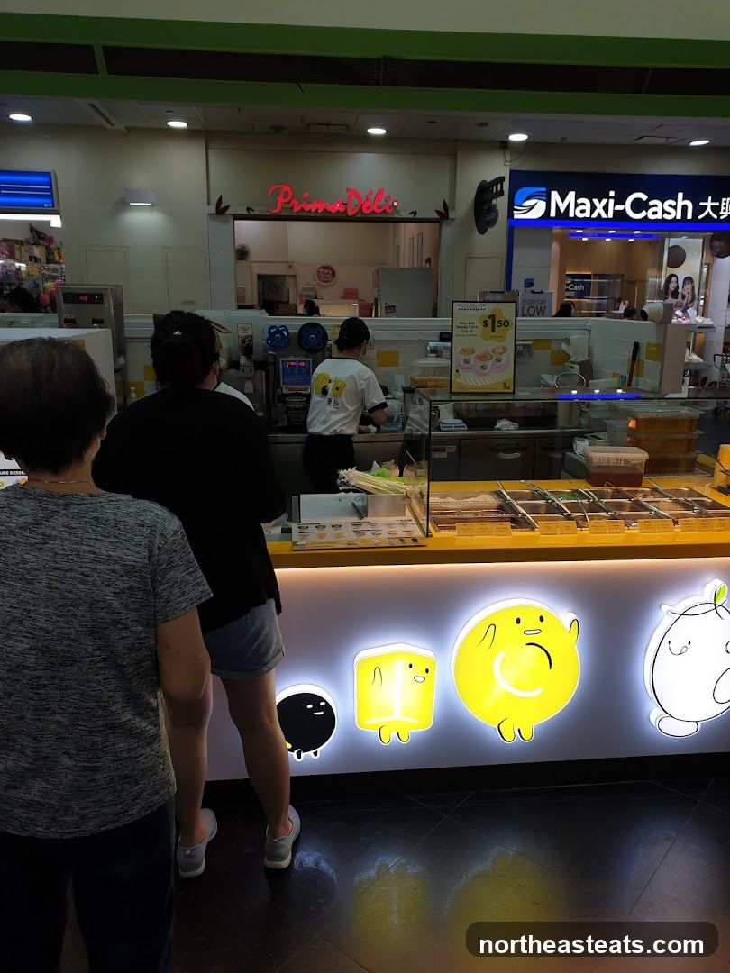 Food stall with cartoon characters