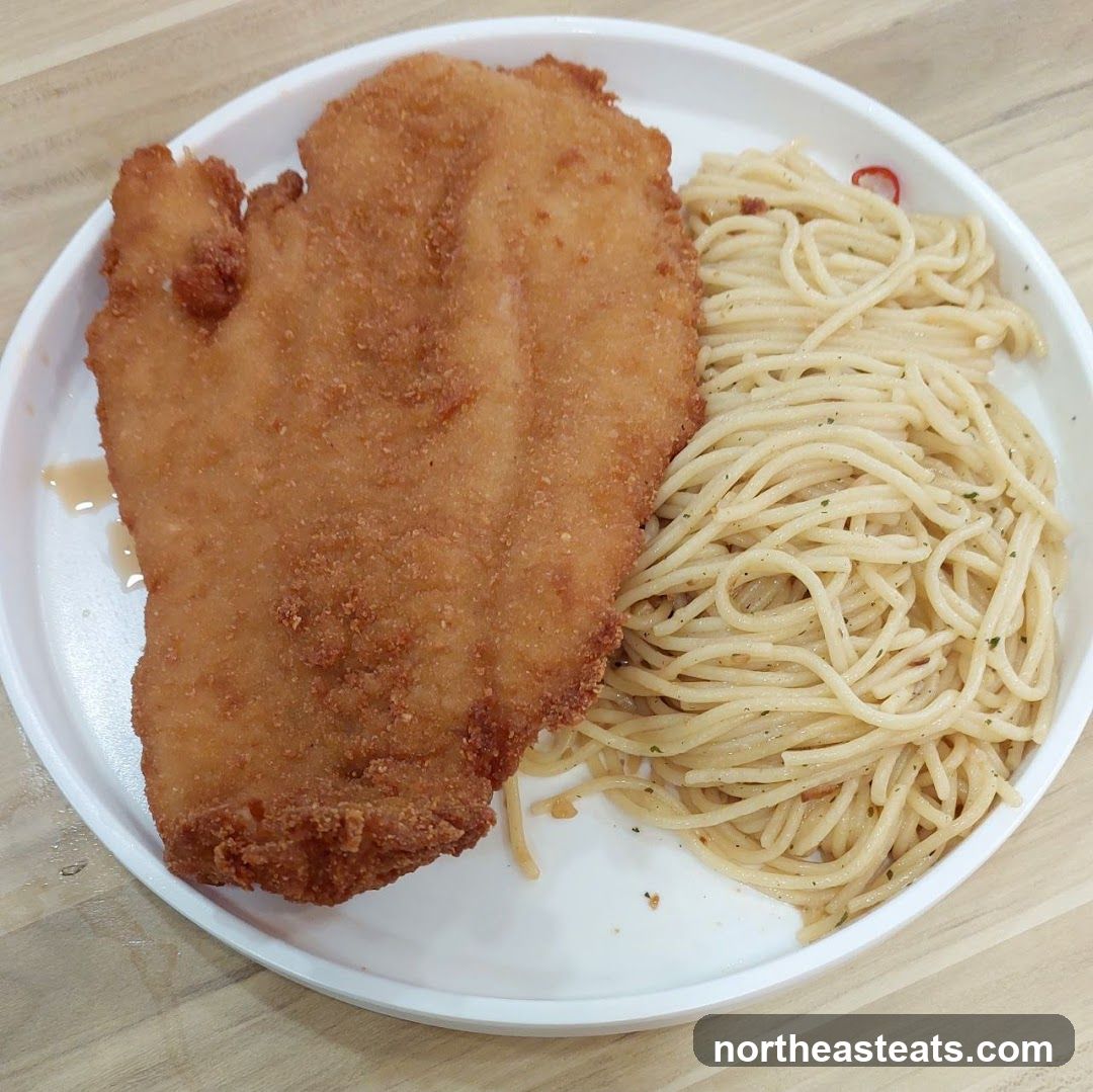 Breaded Chicken Cutlet with Spaghetti