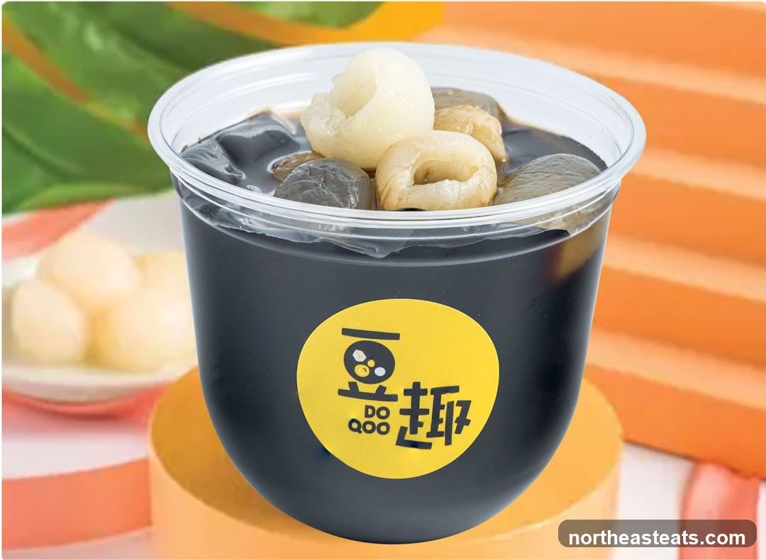 Dessert Drink with Lychee and Grass Jelly