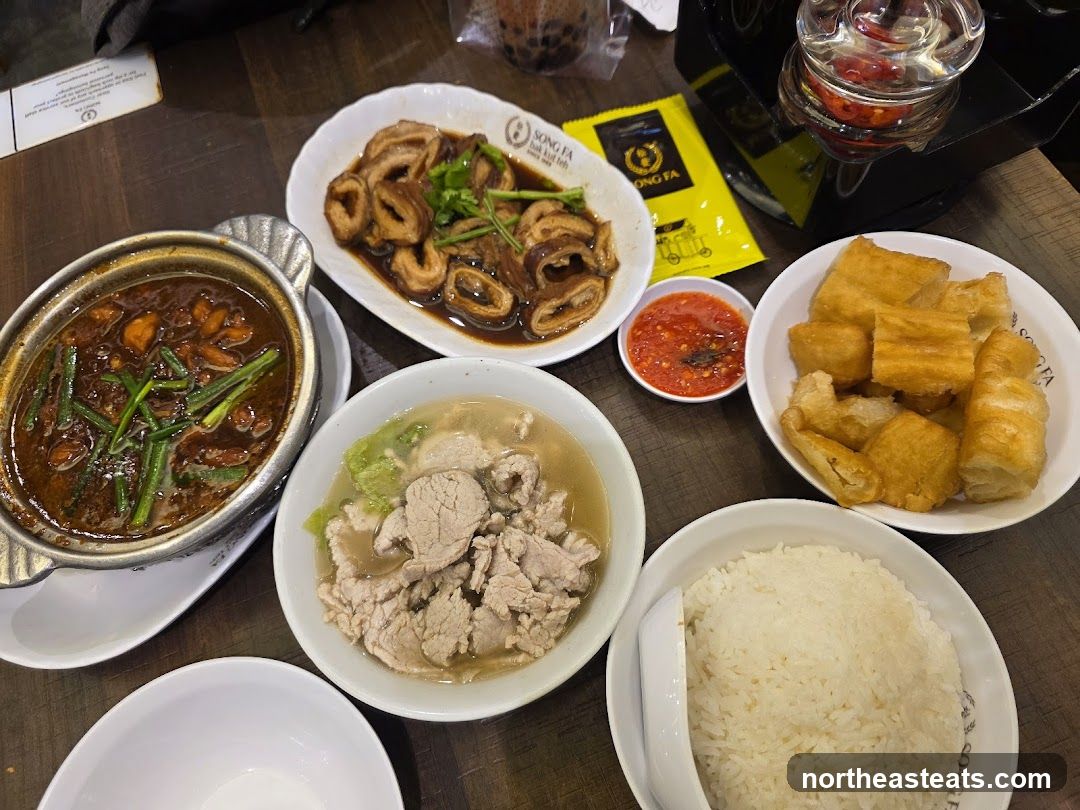 A table full of food