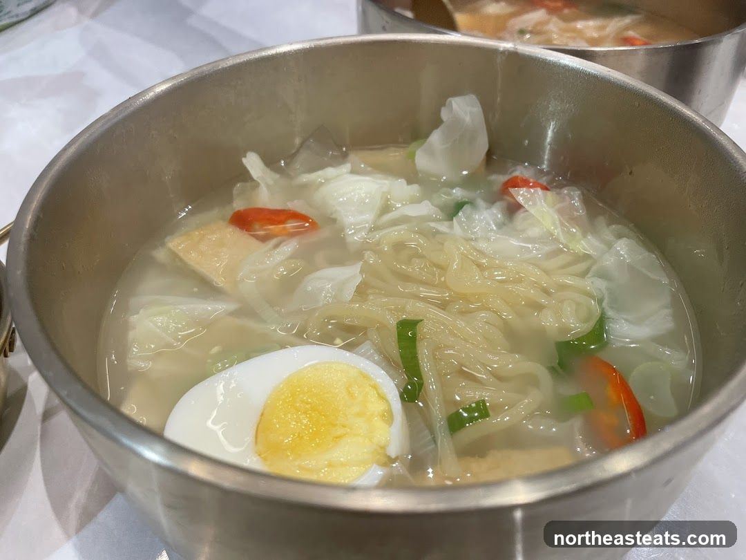 Noodle Soup with Egg and Vegetables